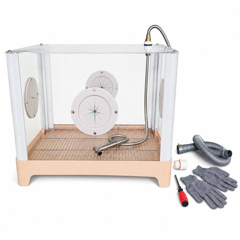 LIZZICHU Cat Bathing CagePet Bathing & Drying Enclosure (Doubles as a Pet Litter Box); Suitable for Small to Medium-Sized Cats and Dogs