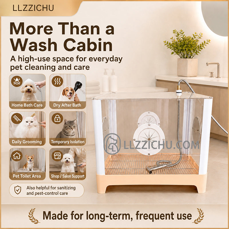 LLZZICHU Pet Bathing Cage | Solves Problems Like Pets Resisting Baths Struggling